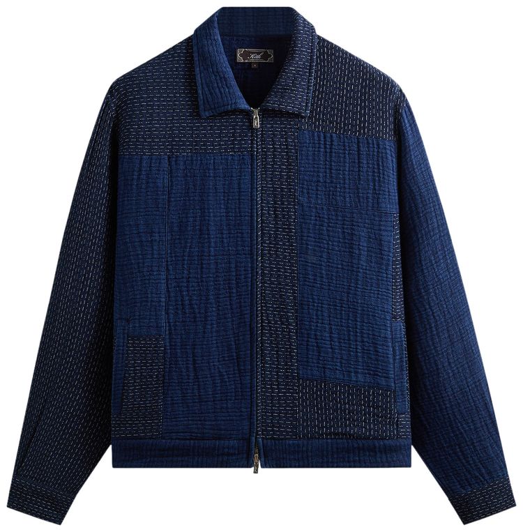 Kith Stitched Patchwork Connor Blouson Jacket Dark Indigo
