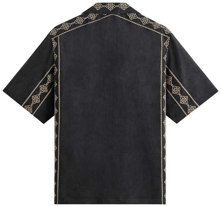 Kith Cupro Linen Thompson Camp Collar Shirt Black