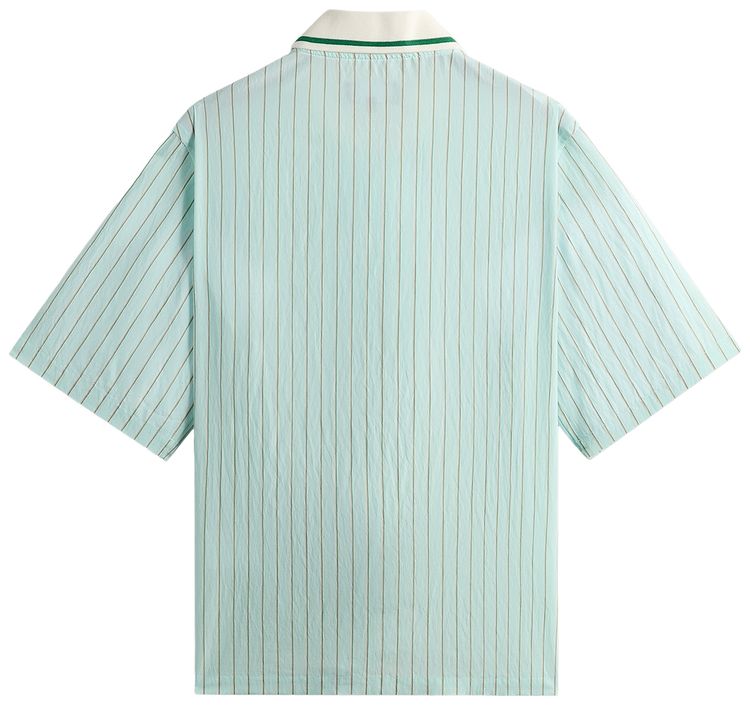Kith Striped Poplin Thompson Zip Front Shirt Breezeway