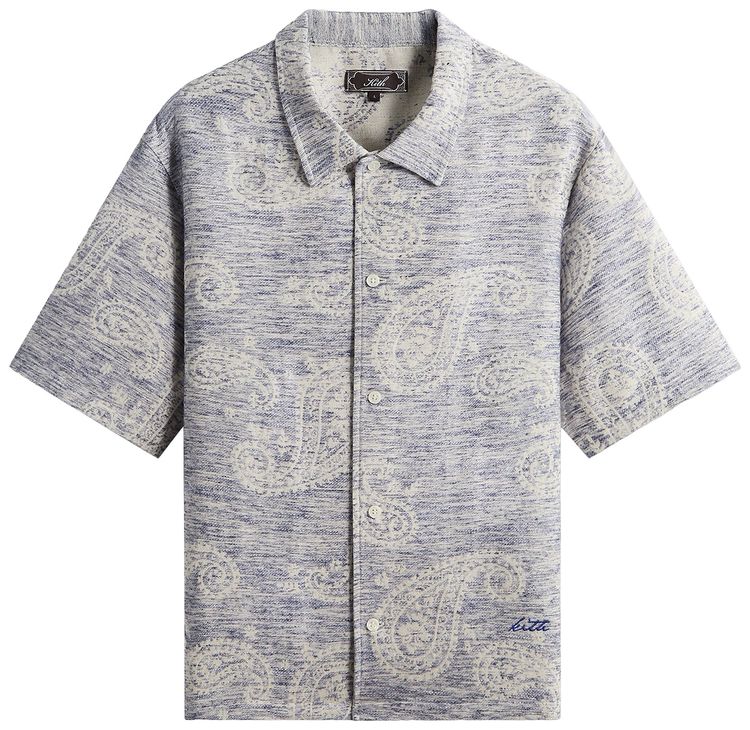 Kith Heathered Paisley Torin Shirt Light Indigo