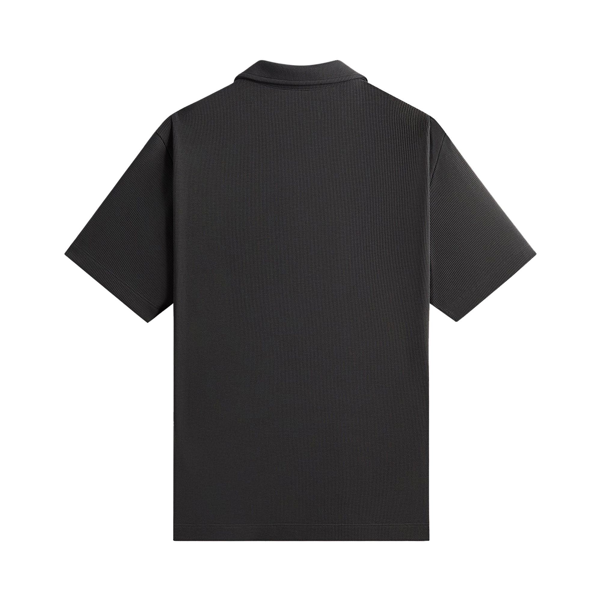 Buy Kith Micro Waffle Drew Polo 'Carbon' - KHM034829 016 | GOAT