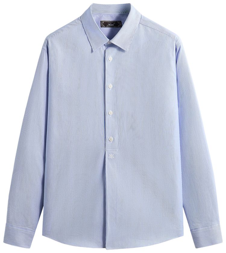 Kith Textured Microstripe Ian Popover Shirt Marina