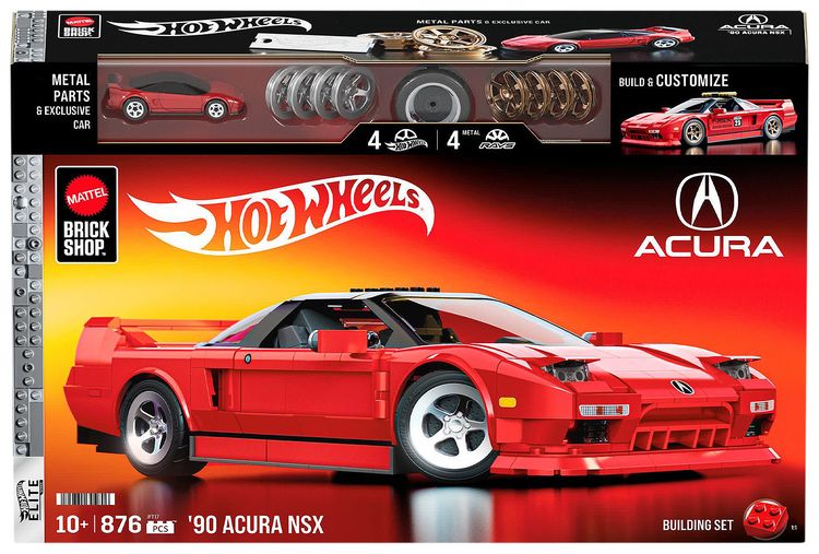 Mattel Brick Shop Hot Wheels 90 Acura NSX Building Set