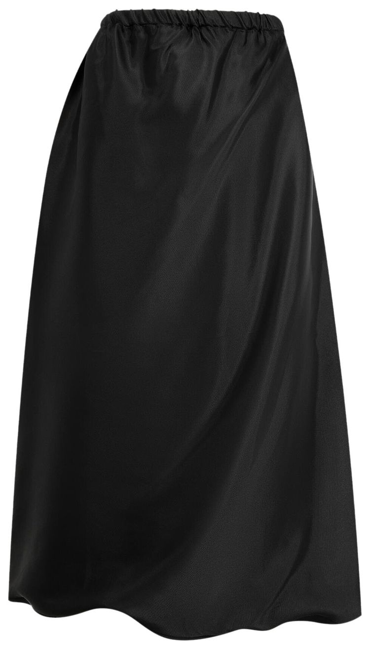 Bottega Veneta Washed Twill Skirt Double Black