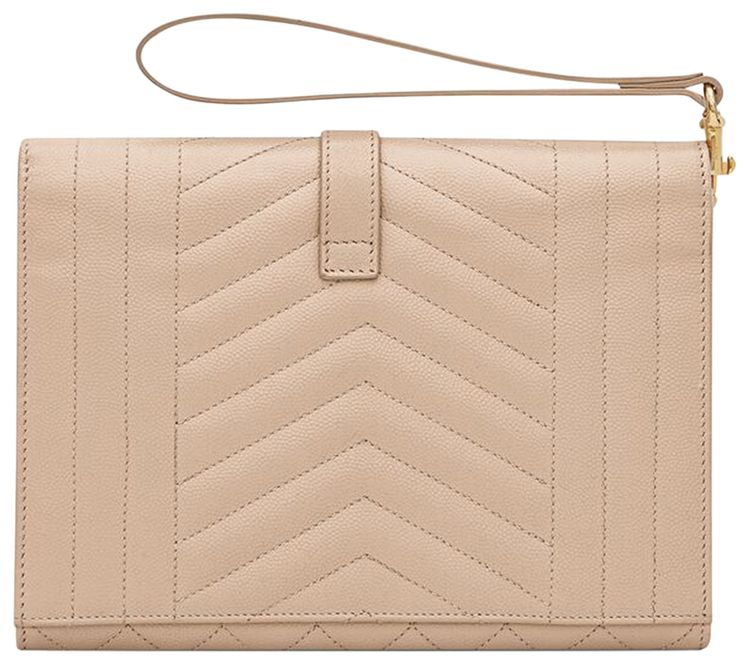 Saint Laurent Envelope Clutch Dark Beige