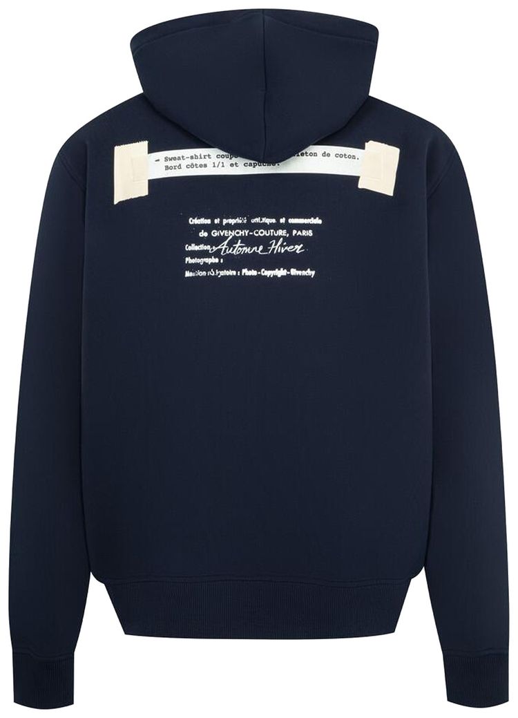 Givenchy Couture Seam Regular Fit Hoodie Night Blue