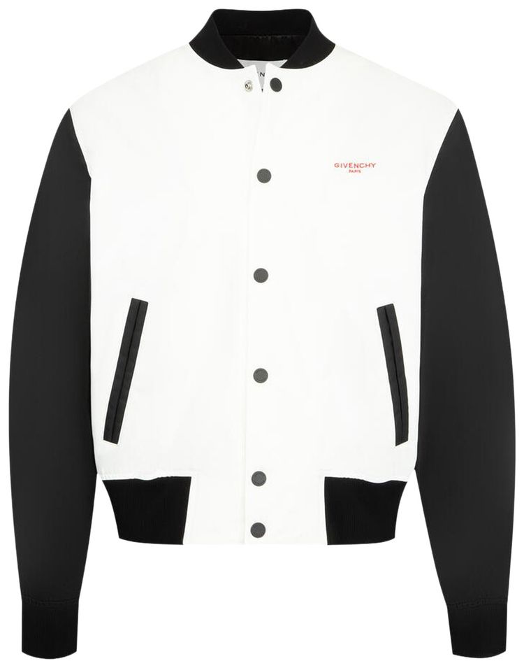 Givenchy Mix Material Leather Bomber IvoryBlack