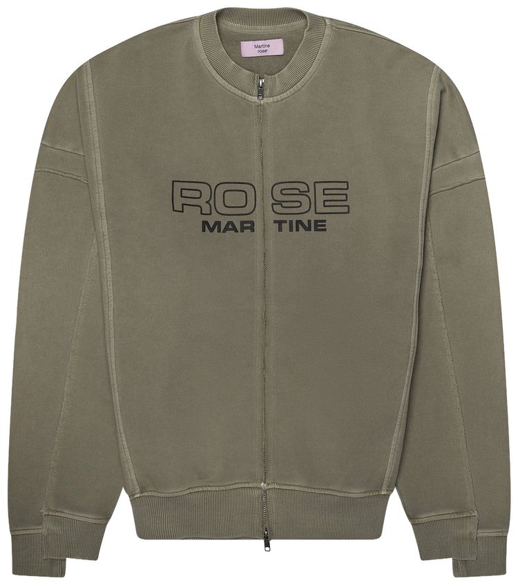 Martine Rose Zip Up Crewneck Green