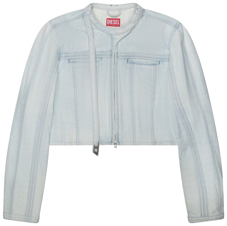 Diesel Cropped Denim Jacket Blue