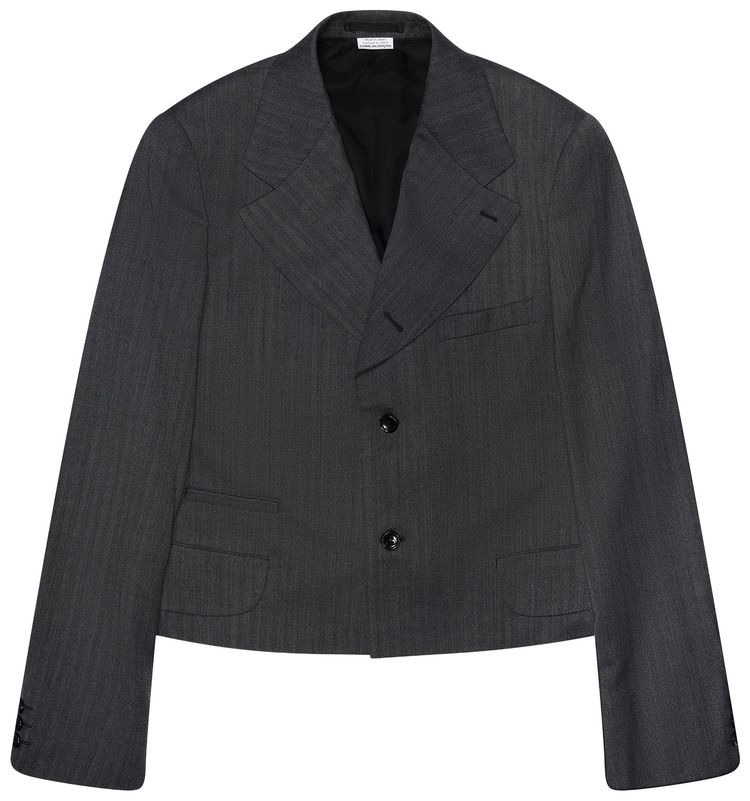 Comme des Garcons Homme Plus Cropped Single Breasted Blazer Grey
