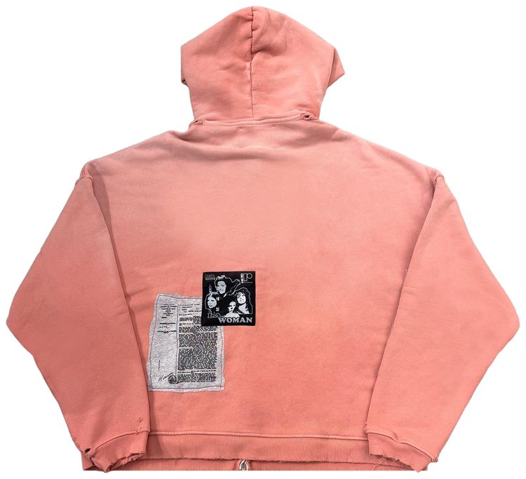 Paly Hollywood Alta Cienega Zip Hooded Sweatshirt Pink