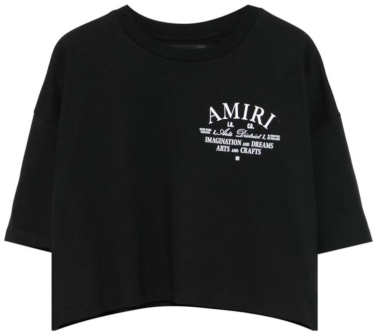 Amiri Arts District Cropped Tee Black