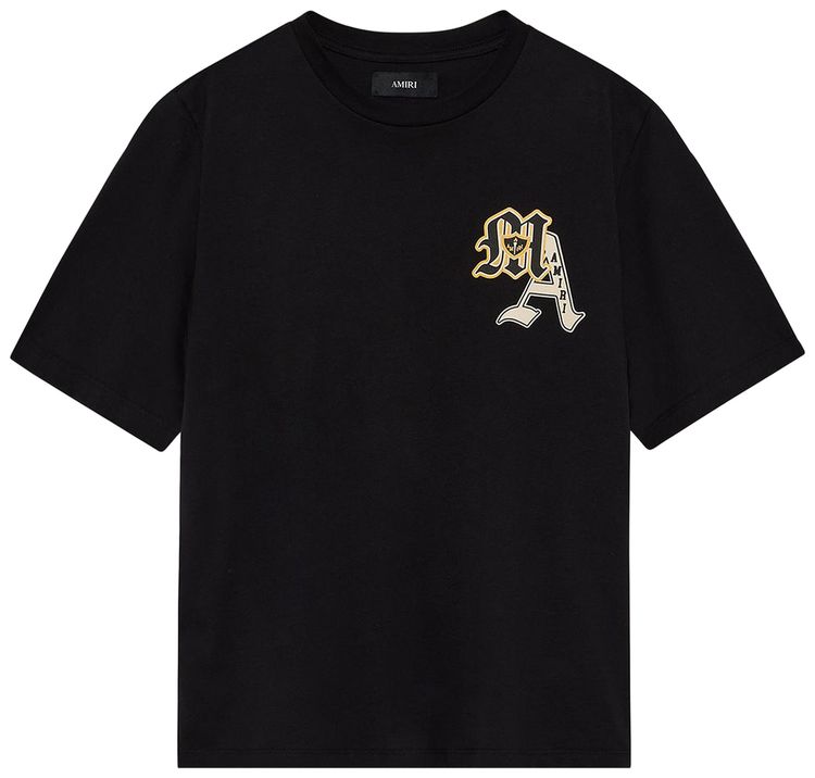 Amiri Varsity Patch Tee Black