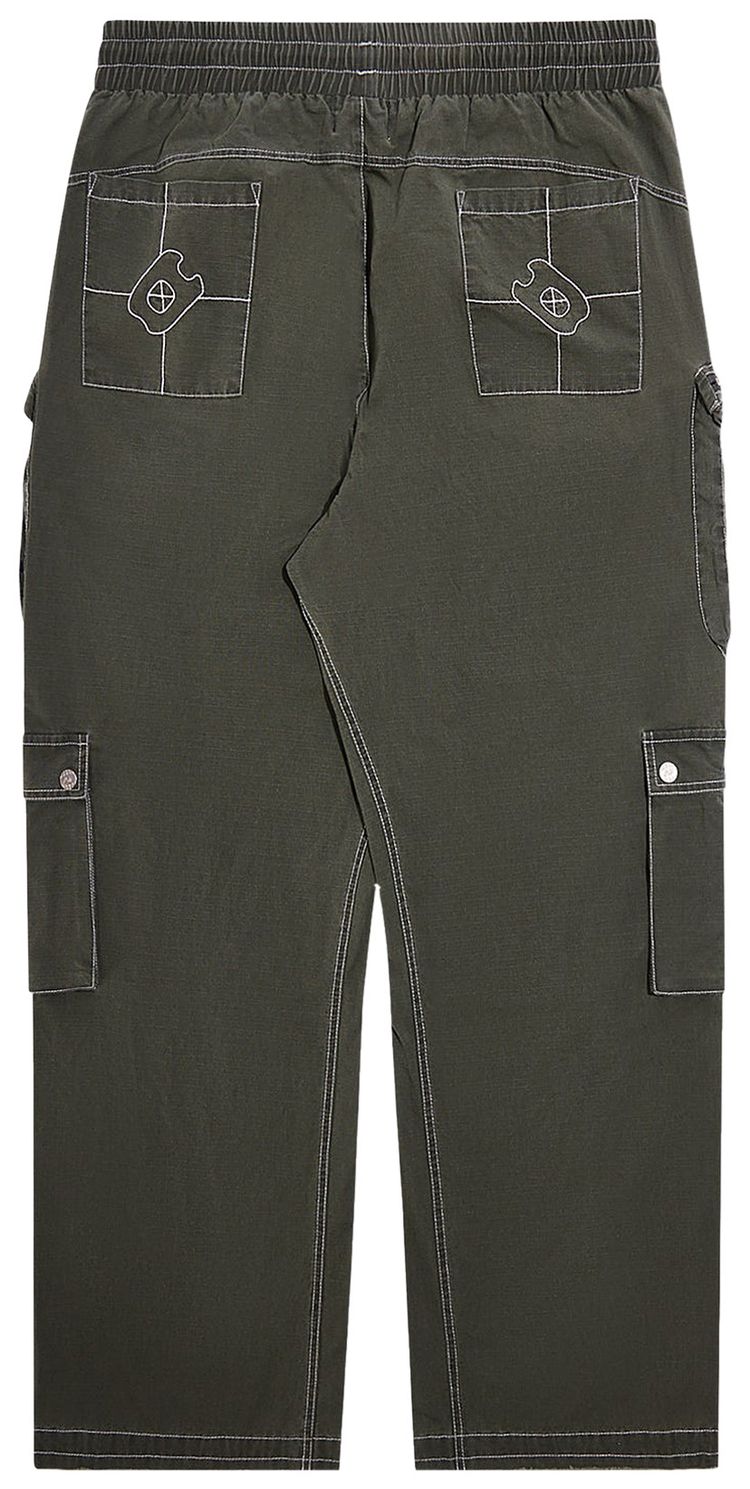 Diet Starts Monday Contrast Cargo Pants Olive
