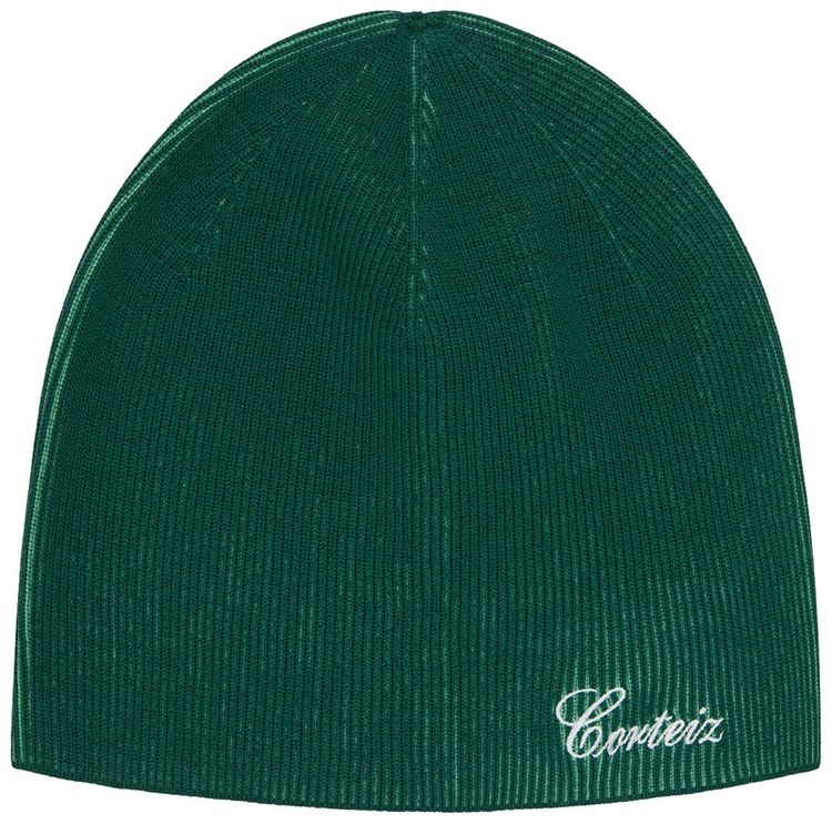 Corteiz 2 Tone Ribbed Knit Beanie Green