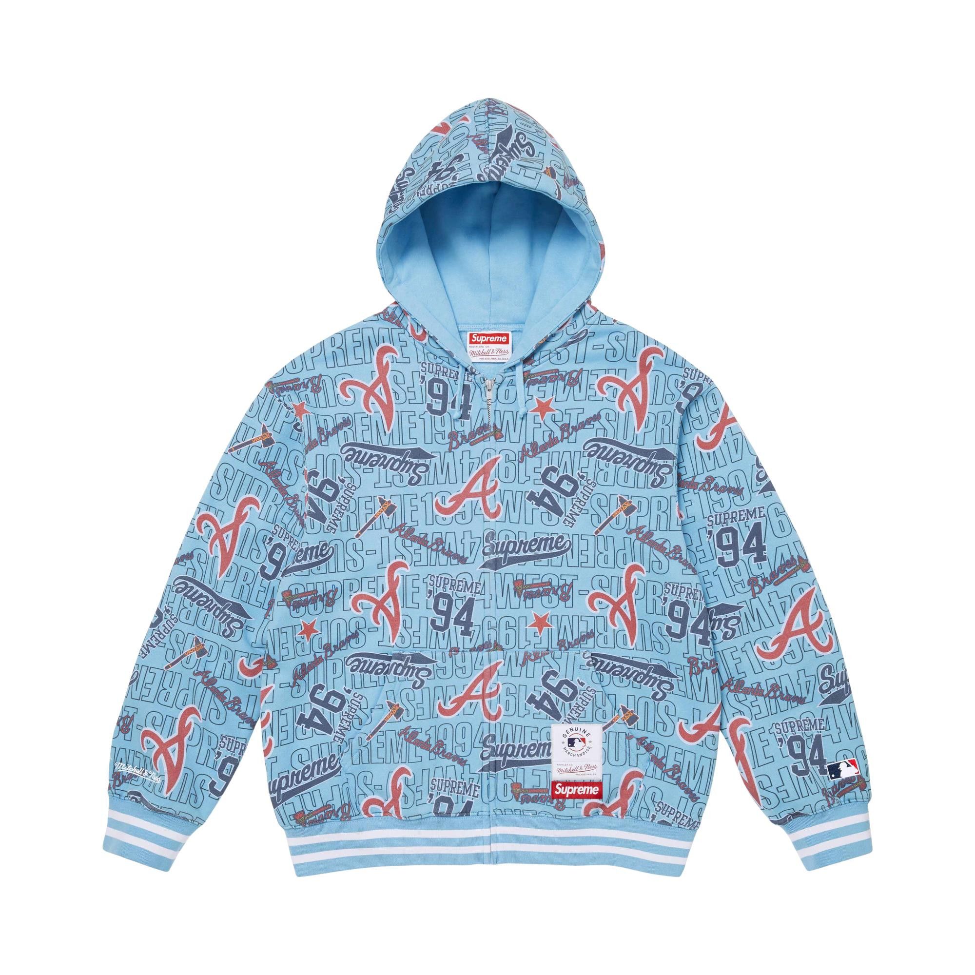 Buy Supreme x Mitchell & Ness Teams Zip Up Hooded Sweatshirt