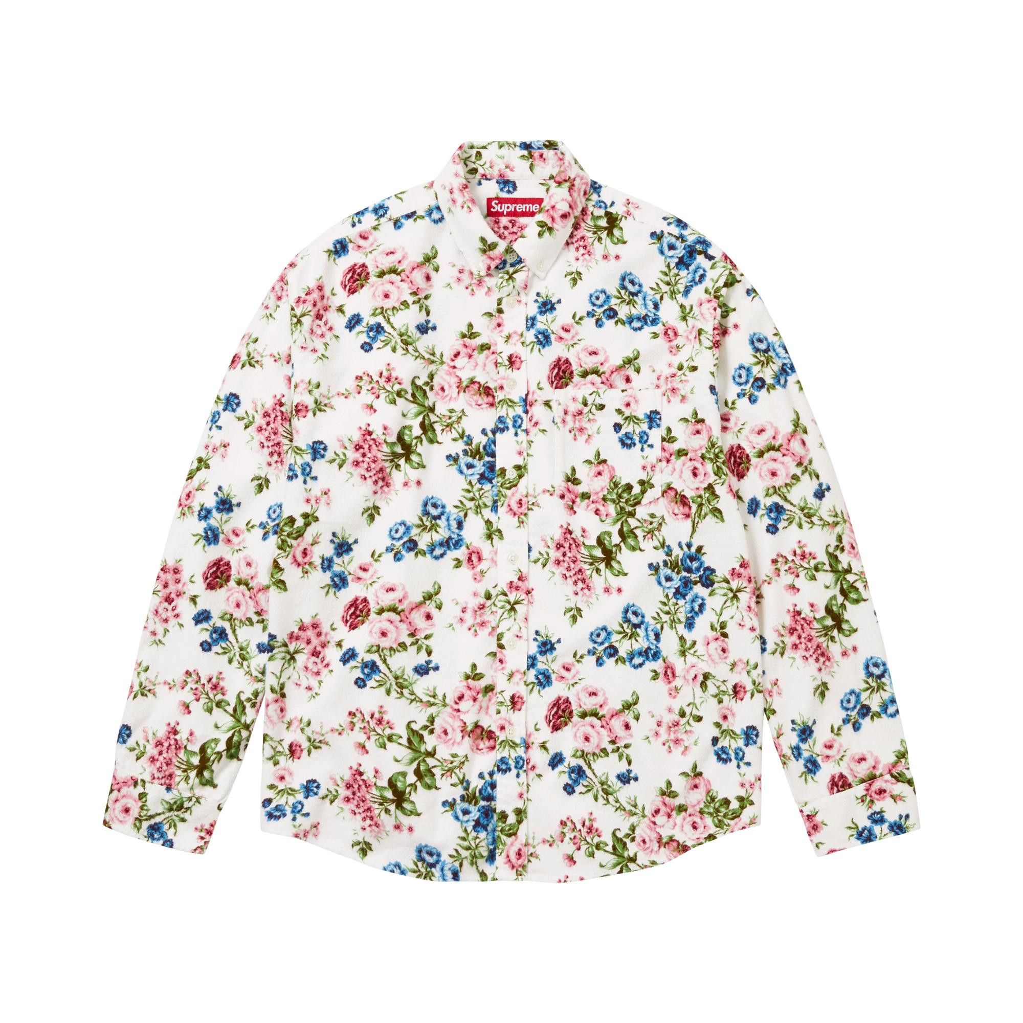 新品未開封品　希少XL　Supreme floral Flannel Shirt Buy Supreme Floral Flannel Shirt 'White' - SS26S21 WHITE | GOAT