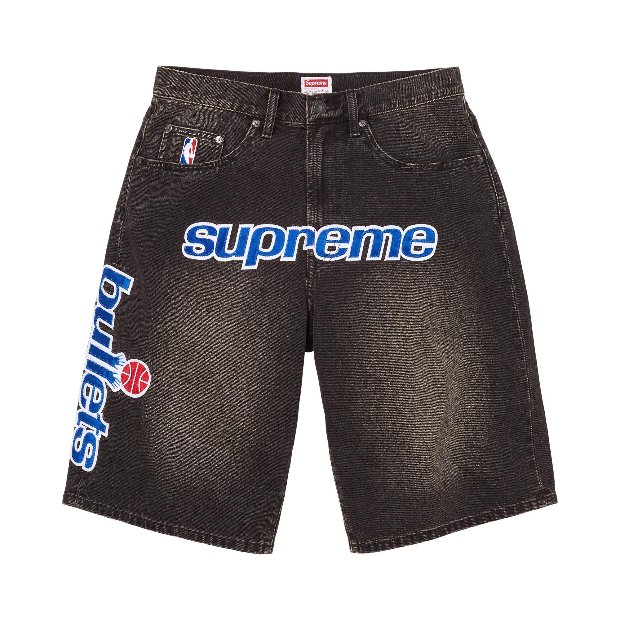 Buy Supreme x Mitchell & Ness Washington Bullets Baggy Denim Short