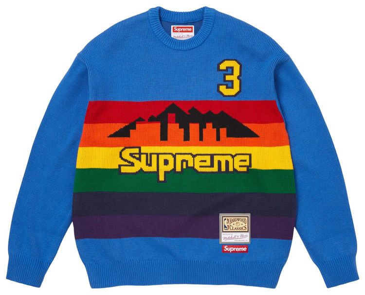 Supreme x Mitchell  Ness Teams Sweater Royal