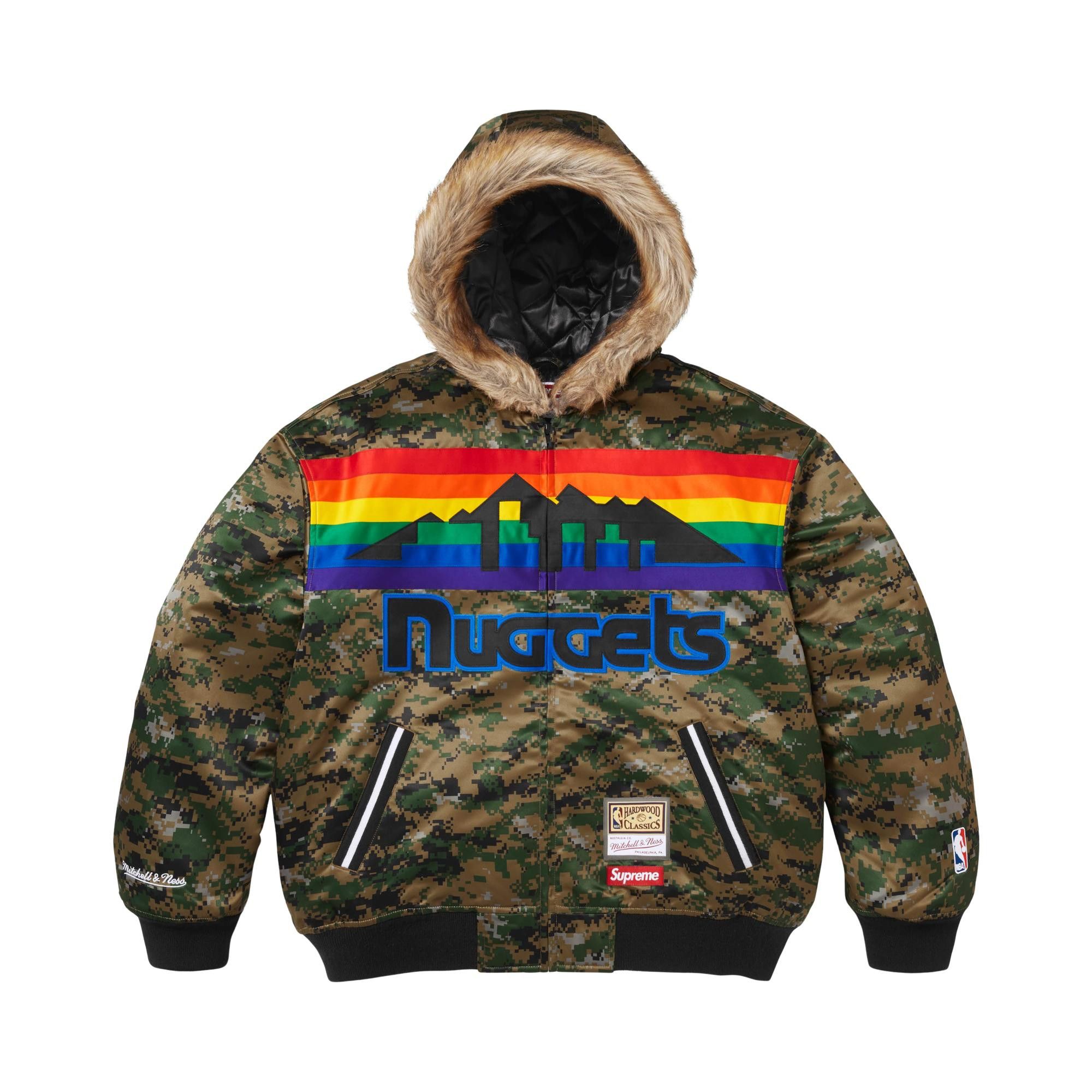 Buy Supreme x Mitchell & Ness Teams Hooded Satin Varsity Jacket