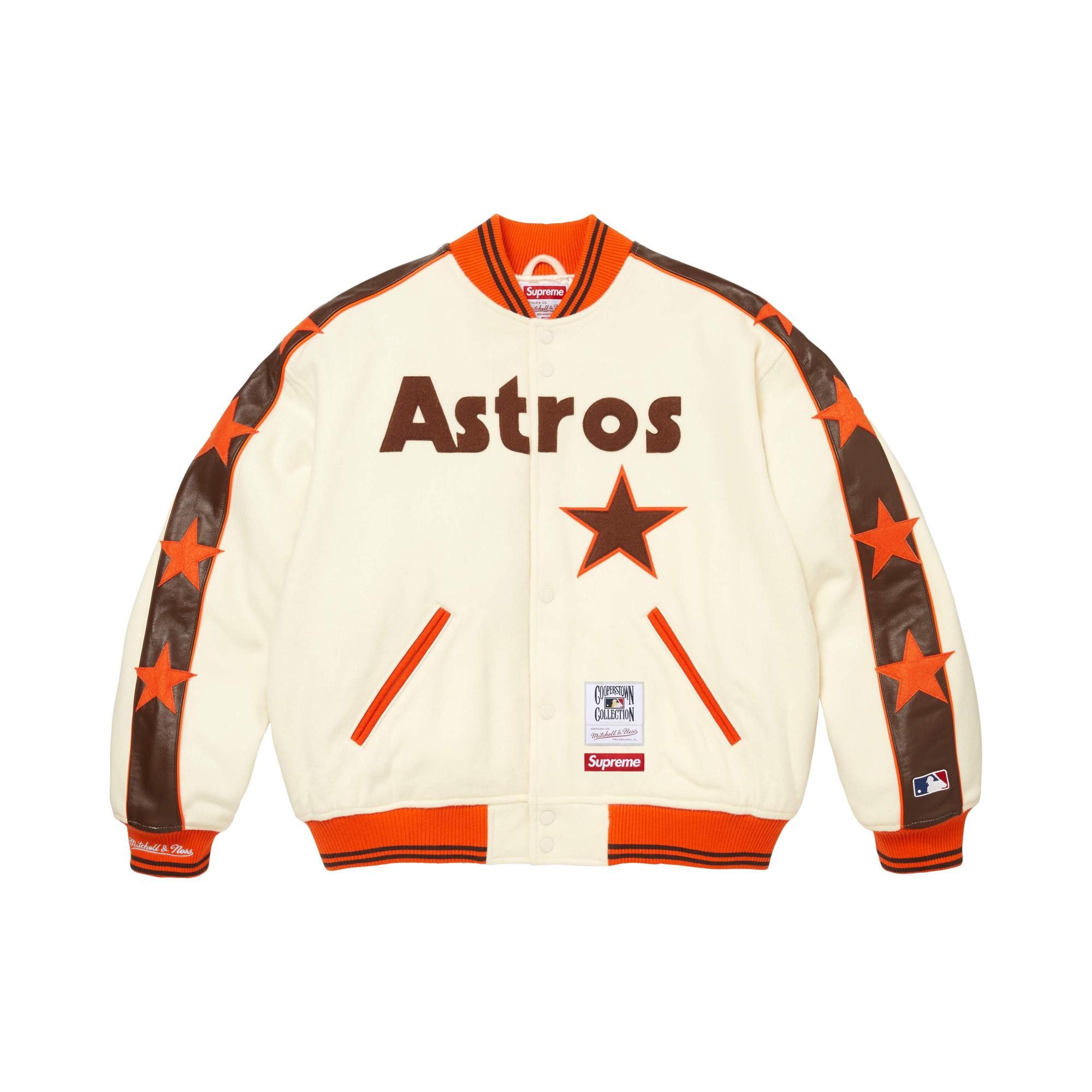 Buy Supreme x Mitchell & Ness Teams Varsity Jacket 'White