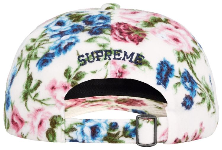 Supreme Floral Flannel 6 Panel White