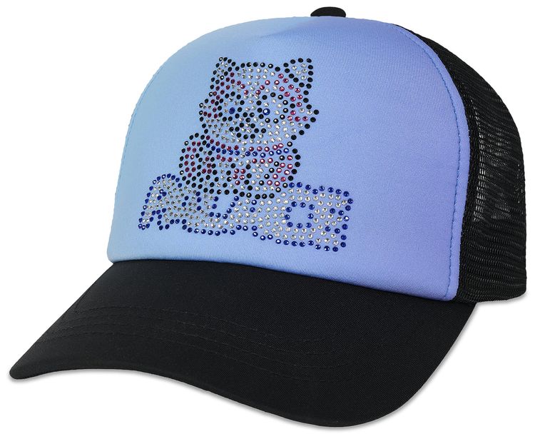 Palace Kitty Rhinestone Trucker Black