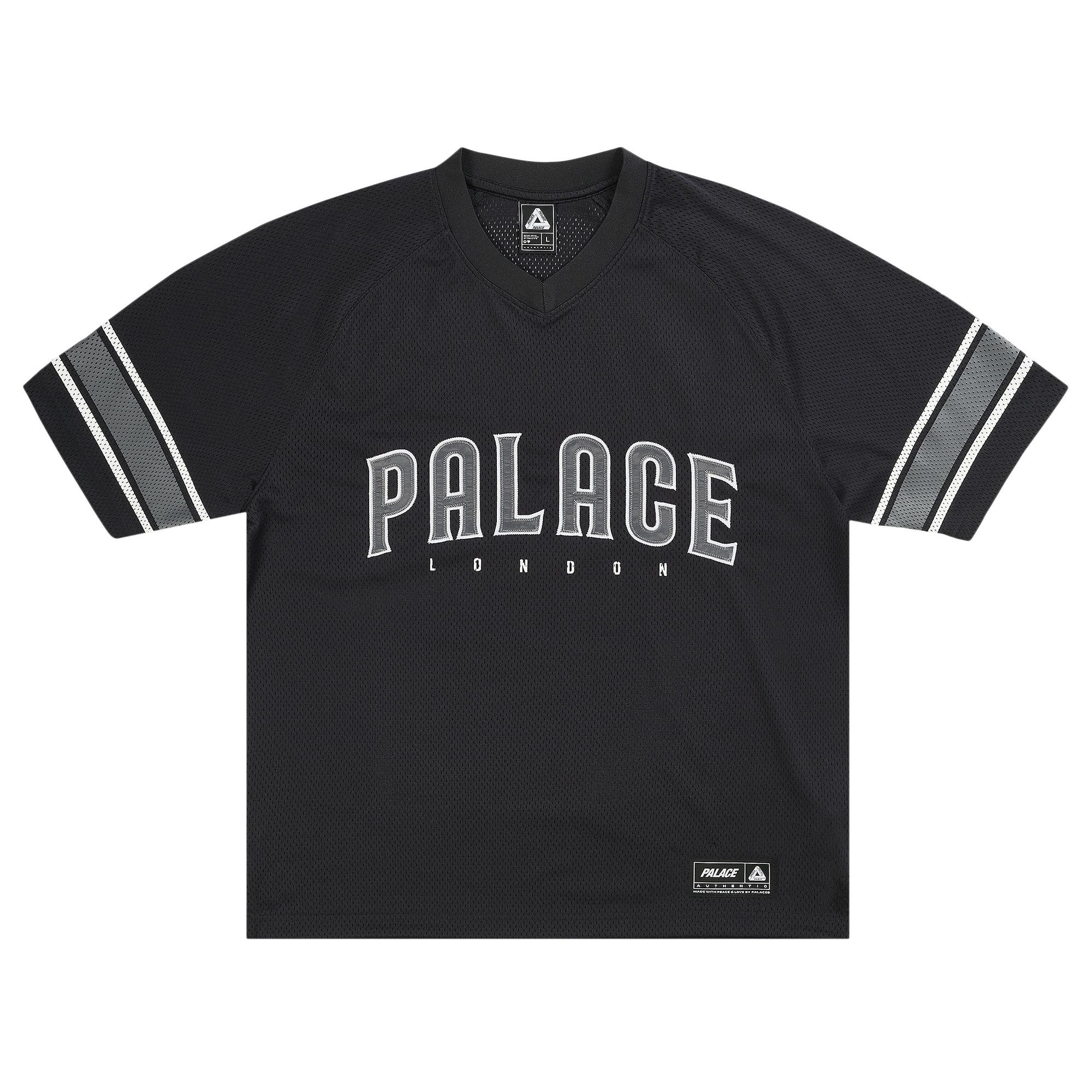 Buy Palace Satin The Park Mesh Jersey 'Black' - P30ES221 | GOAT