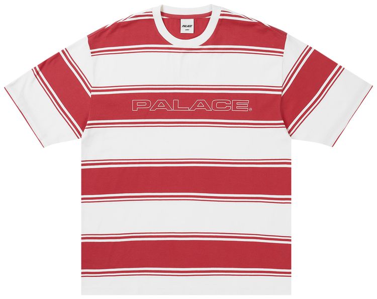Palace Tidy Stripe T Shirt Red