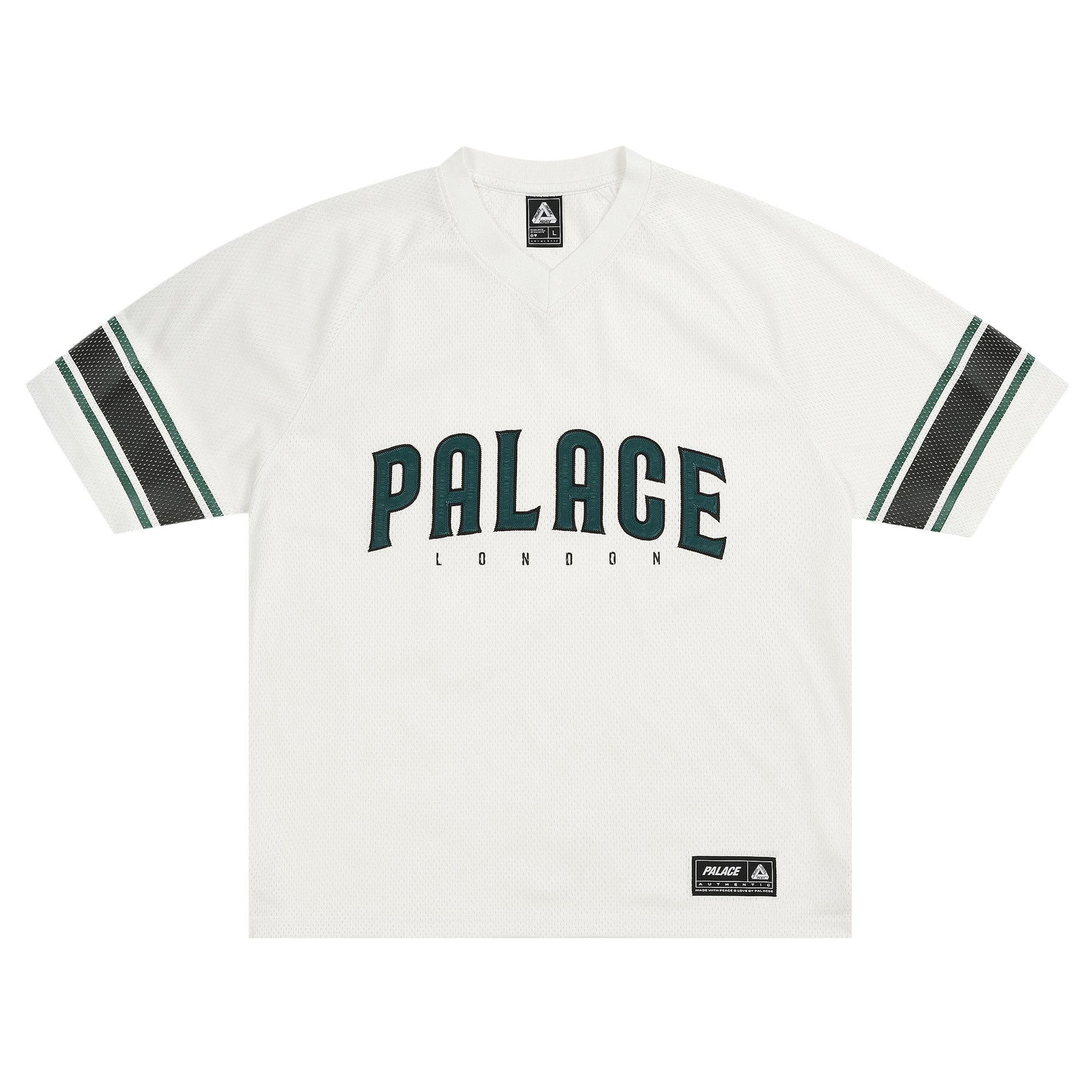 Buy Palace Satin The Park Mesh Jersey 'White' - P30ES220 | GOAT