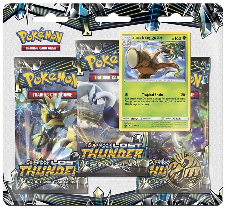 Pokemon Lost Thunder 3 Pack Blister Alolan Exeggutor