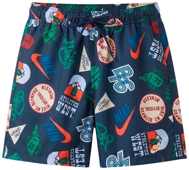 Nike Club Shorts With Flow Print NavyMulticolor