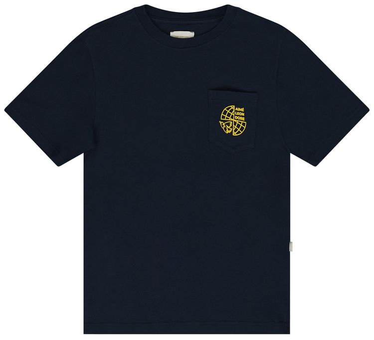 Aime Leon Dore Short Sleeve World Peace Tee Navy Blazer