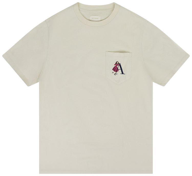 Aime Leon Dore Seasonal Citrus Pocket T Shirt Silver Birch