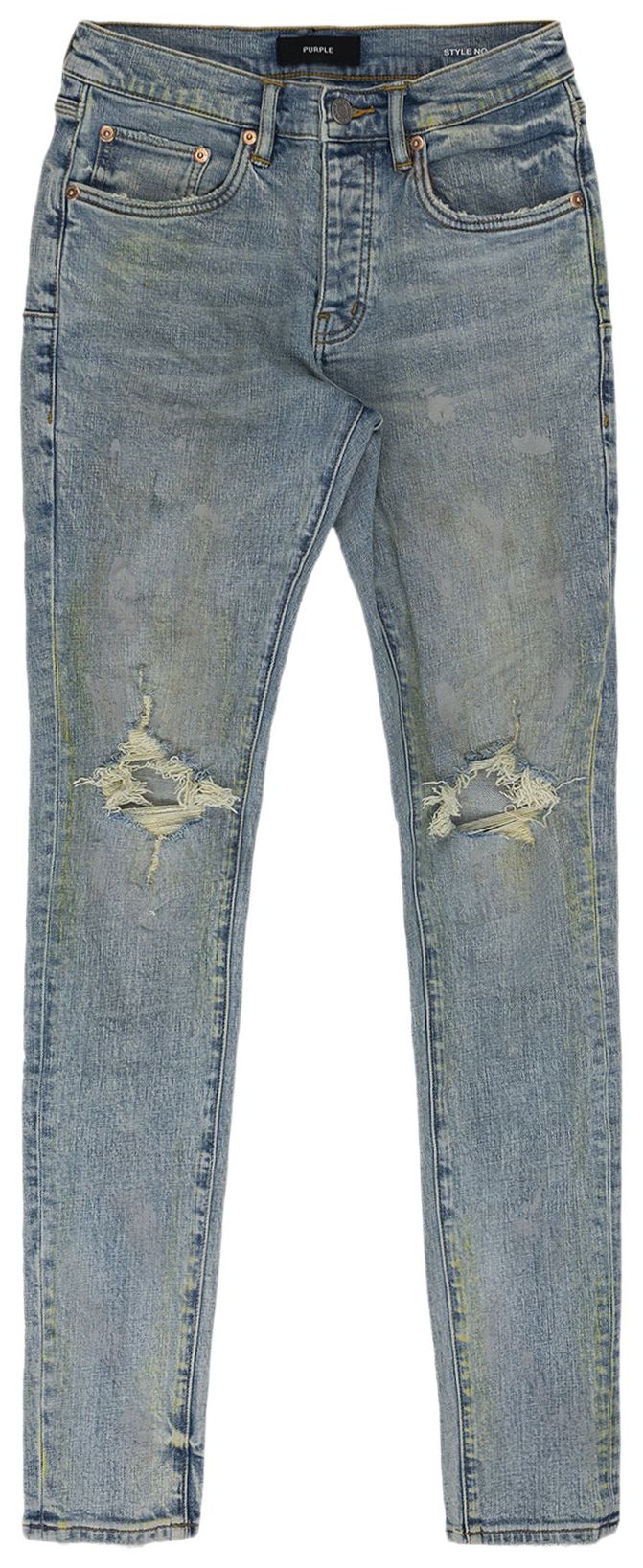 PURPLE BRAND Light Vintage Skinny Jeans Blue