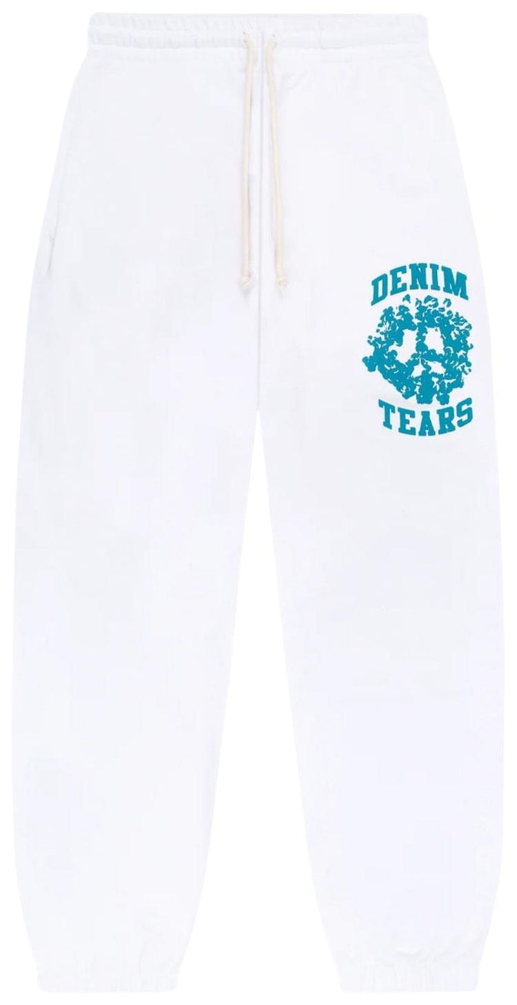 Denim Tears University Sweatpants White