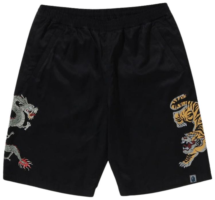 BAPE Japanese Motif Shorts Black