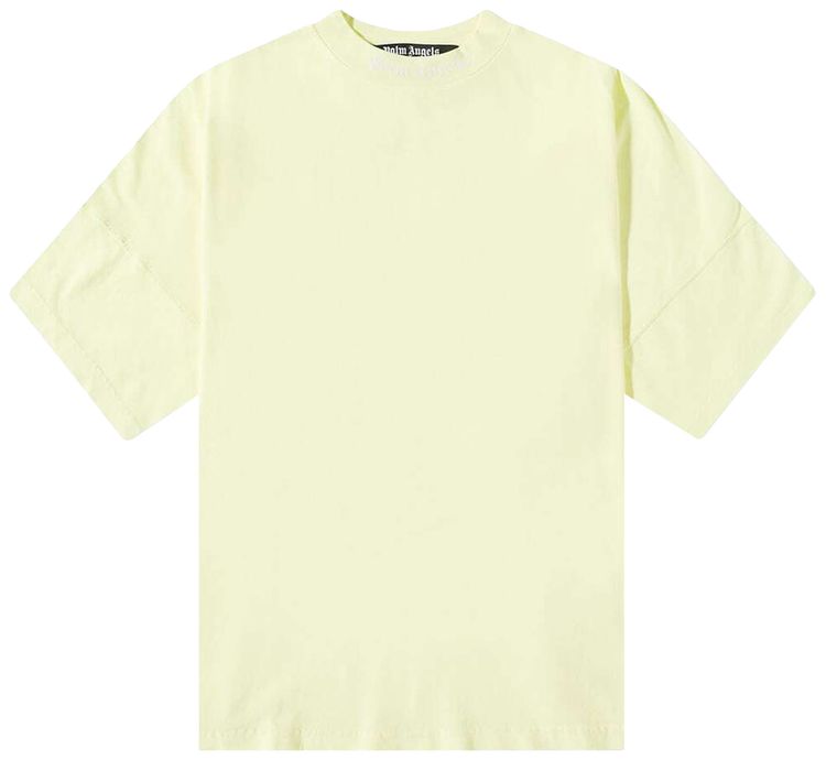 Palm Angels Garment Dyed Oversized Mock Neck Tee Yellow