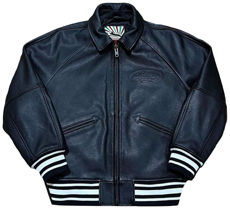 Corteiz Leather Jacket Black