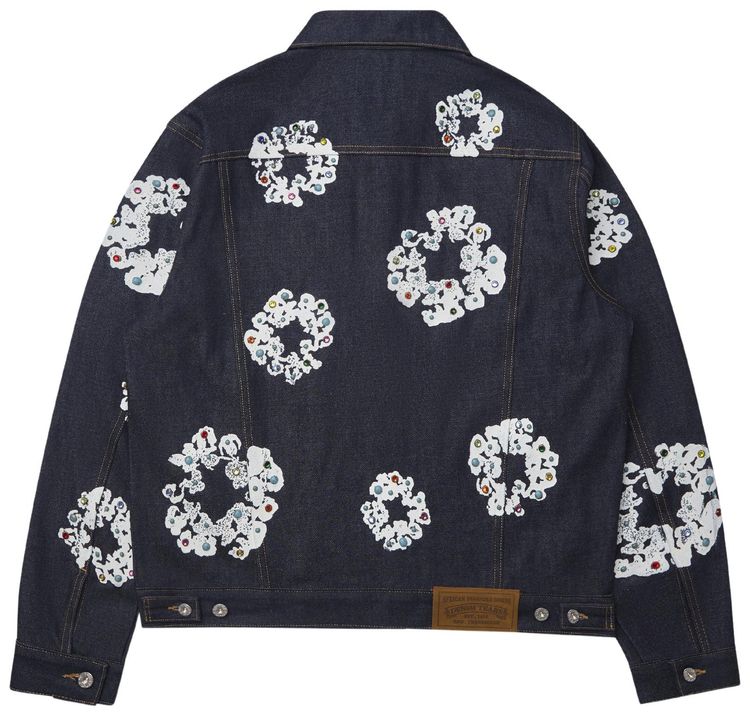 Denim Tears Studded Cotton Wreath Denim Jacket Selvedge