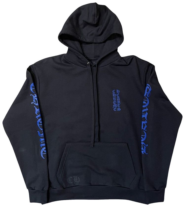 Chrome Hearts Vertical Logo Hoodie BlackBlue