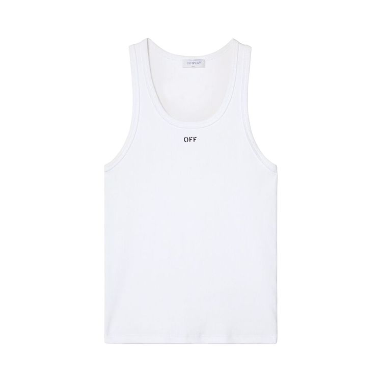 Off White Rib Tanktop White