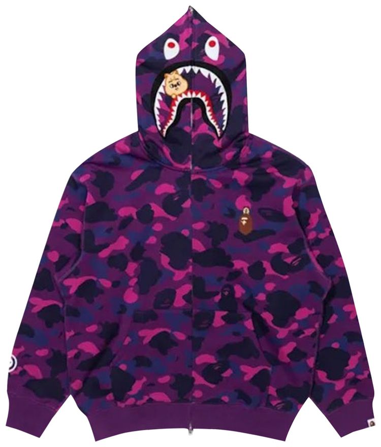 BAPE x Stray Kids Han Shark Full Zip Hoodie Purple
