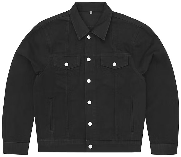 Corteiz C Star Stitch Down Denim Jacket Tripple Black
