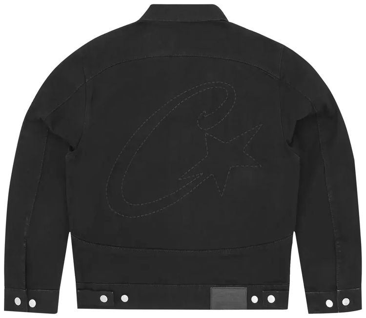 Corteiz C Star Stitch Down Denim Jacket Tripple Black