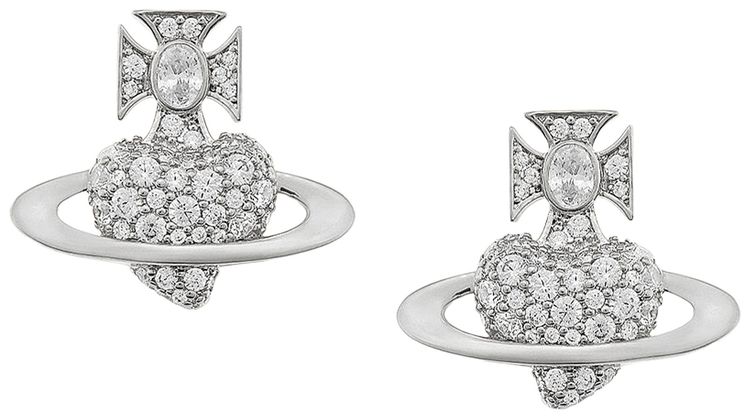 Vivienne Westwood Agnatha Earrings PlatinumWhite