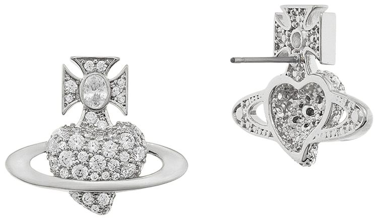 Vivienne Westwood Agnatha Earrings PlatinumWhite