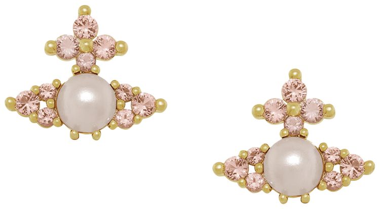 Vivienne Westwood Feodora Earrings Pink Pearl