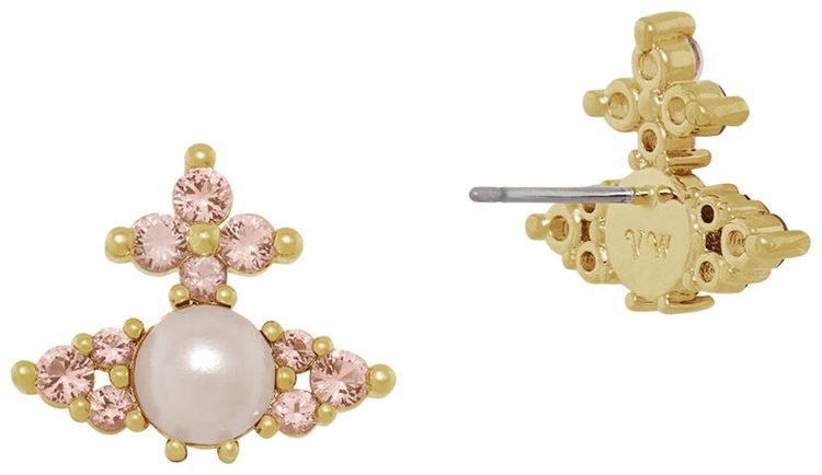 Vivienne Westwood Feodora Earrings Pink Pearl