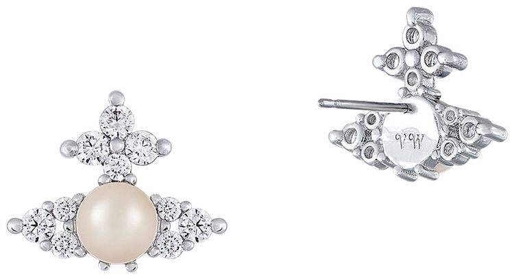 Vivienne Westwood Feodora Earrings PlatinumWhite